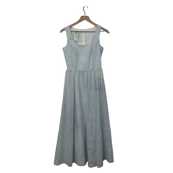 Laura Ashley Dresses & Skirts - Laura Ashley Rare Vintage Cottage Core Floral Blue Maxi Dress Size 6